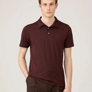 SUNSPEL Men’s Classic Jersey Polo Shirt, Bakelite (Reddish Brown), Size XL, XXL